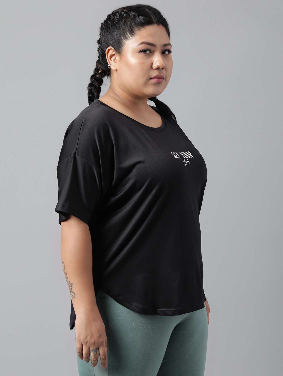 women plus size printed dri-fit sports t-shirt - 21762510 -  Standard Image - 2