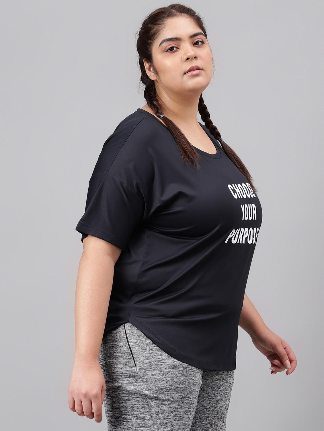 women plus size printed dri-fit sports t-shirt - 21762531 - Standard Image - 2