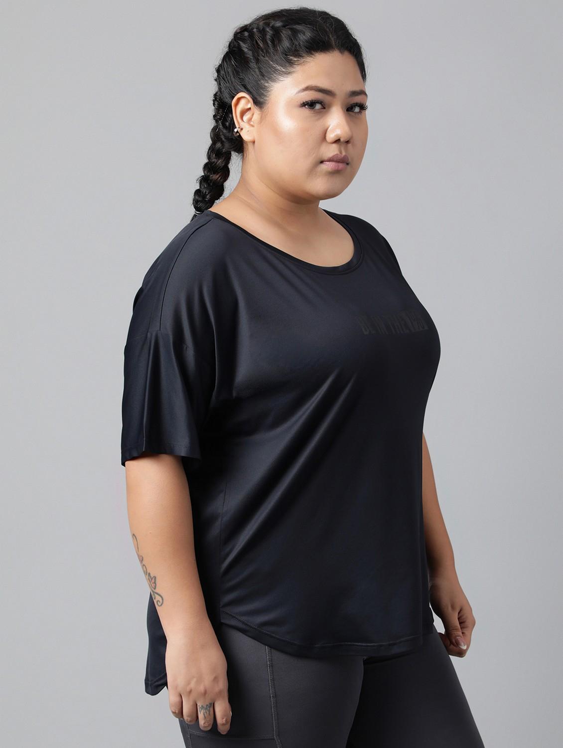women plus size solid dri-fit sports t-shirt - 21762538 - Standard Image - 2