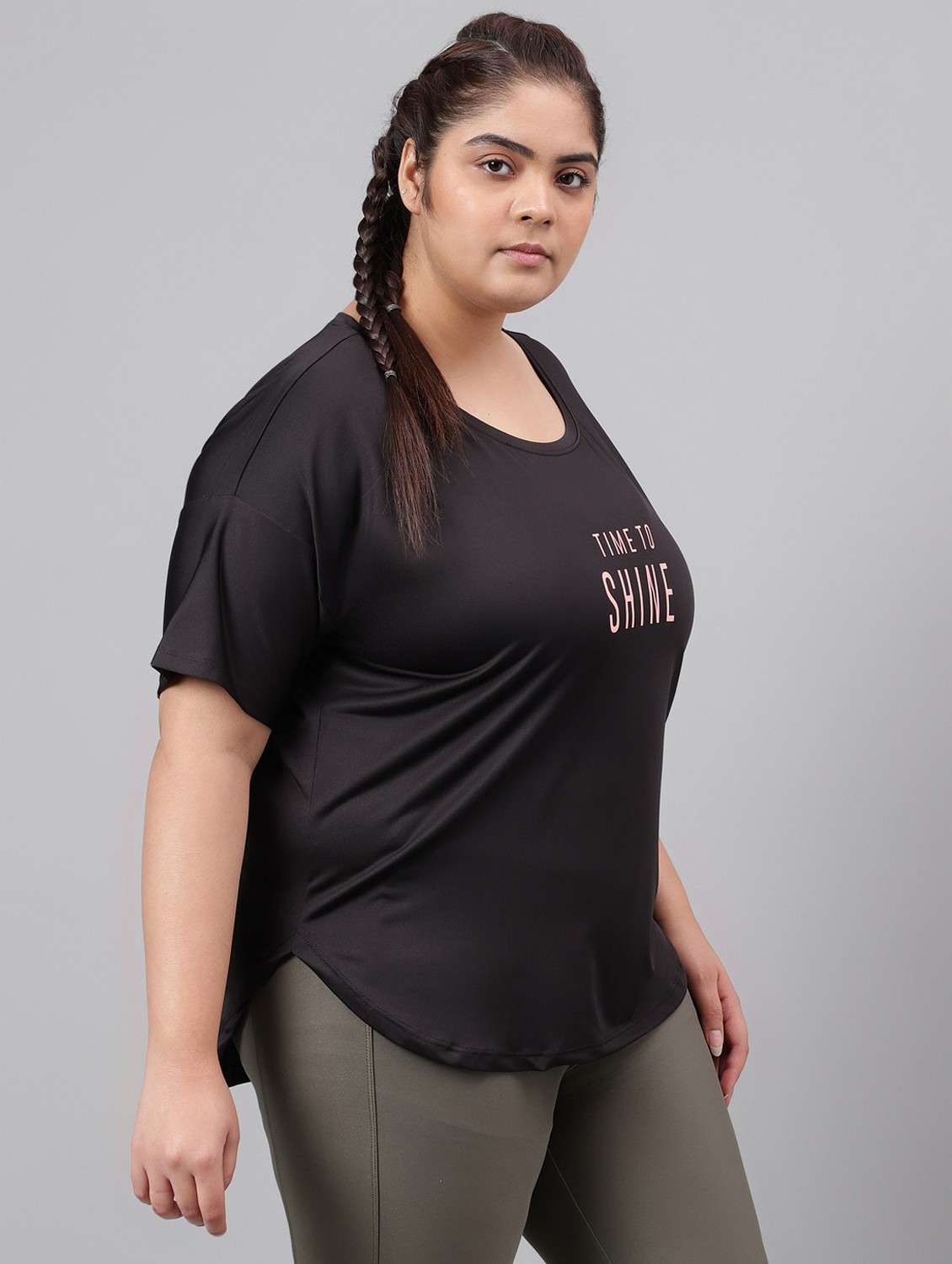 women black typographic round neck t-shirt - 21762546 - Standard Image - 2