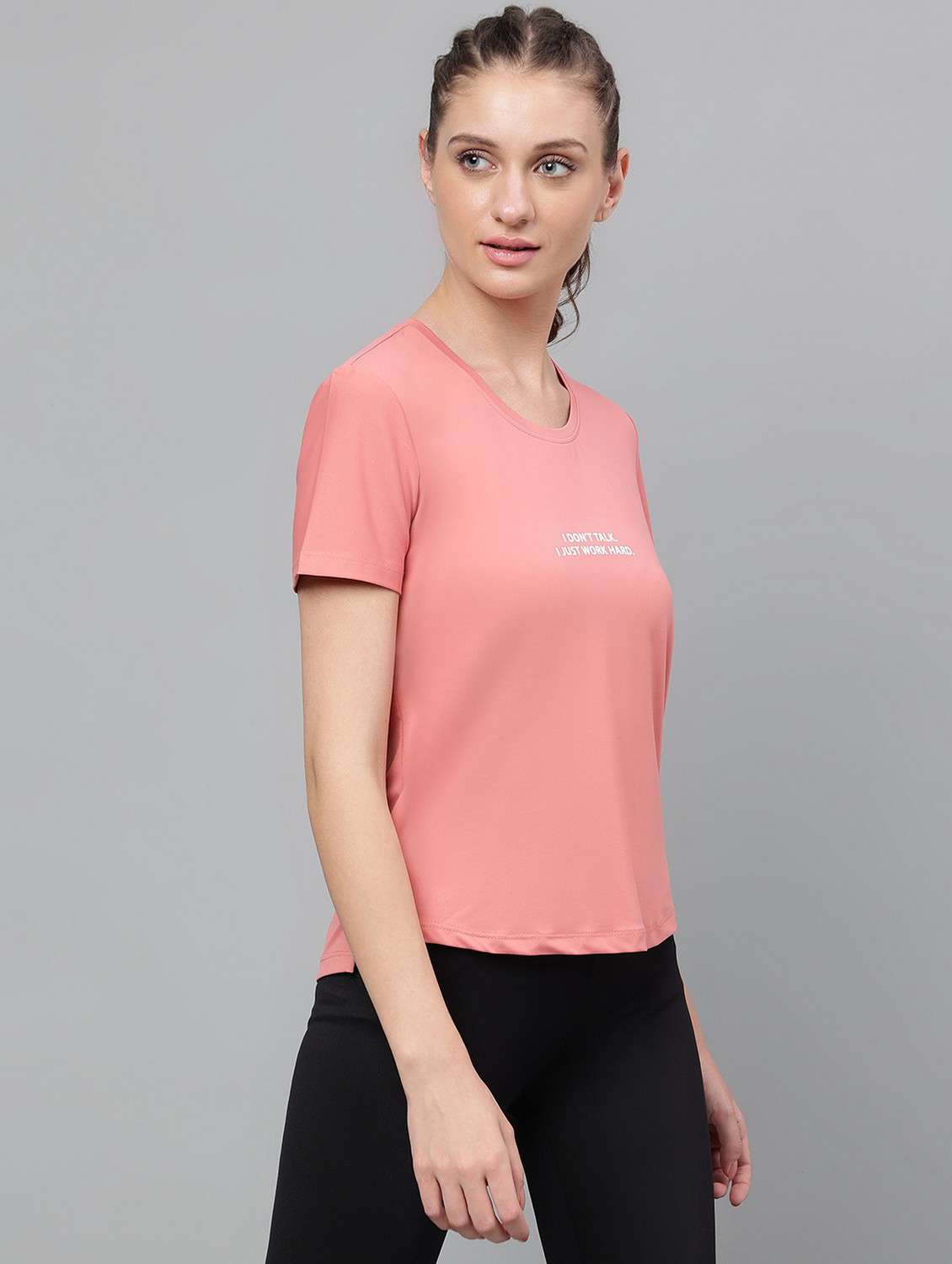 women printed dri-fit high low sports t-shirt - 21762594 -  Standard Image - 2