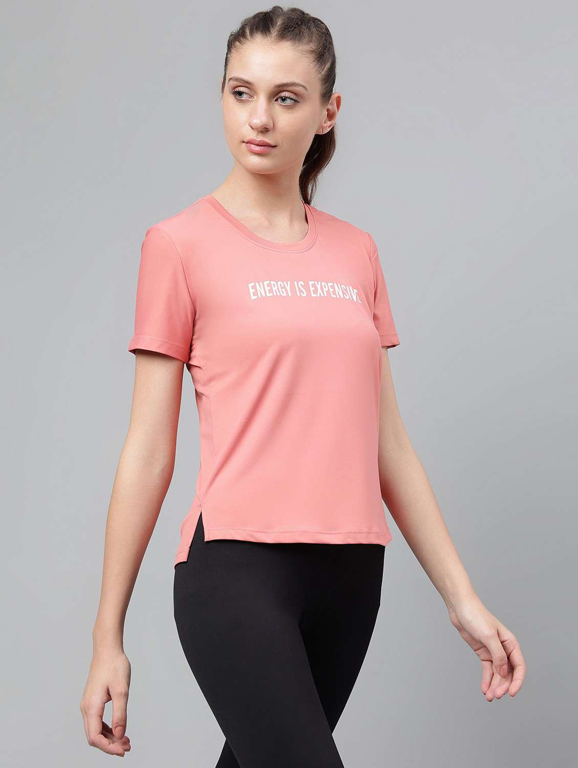 women printed dri-fit high low sports t-shirt - 21762597 -  Standard Image - 2