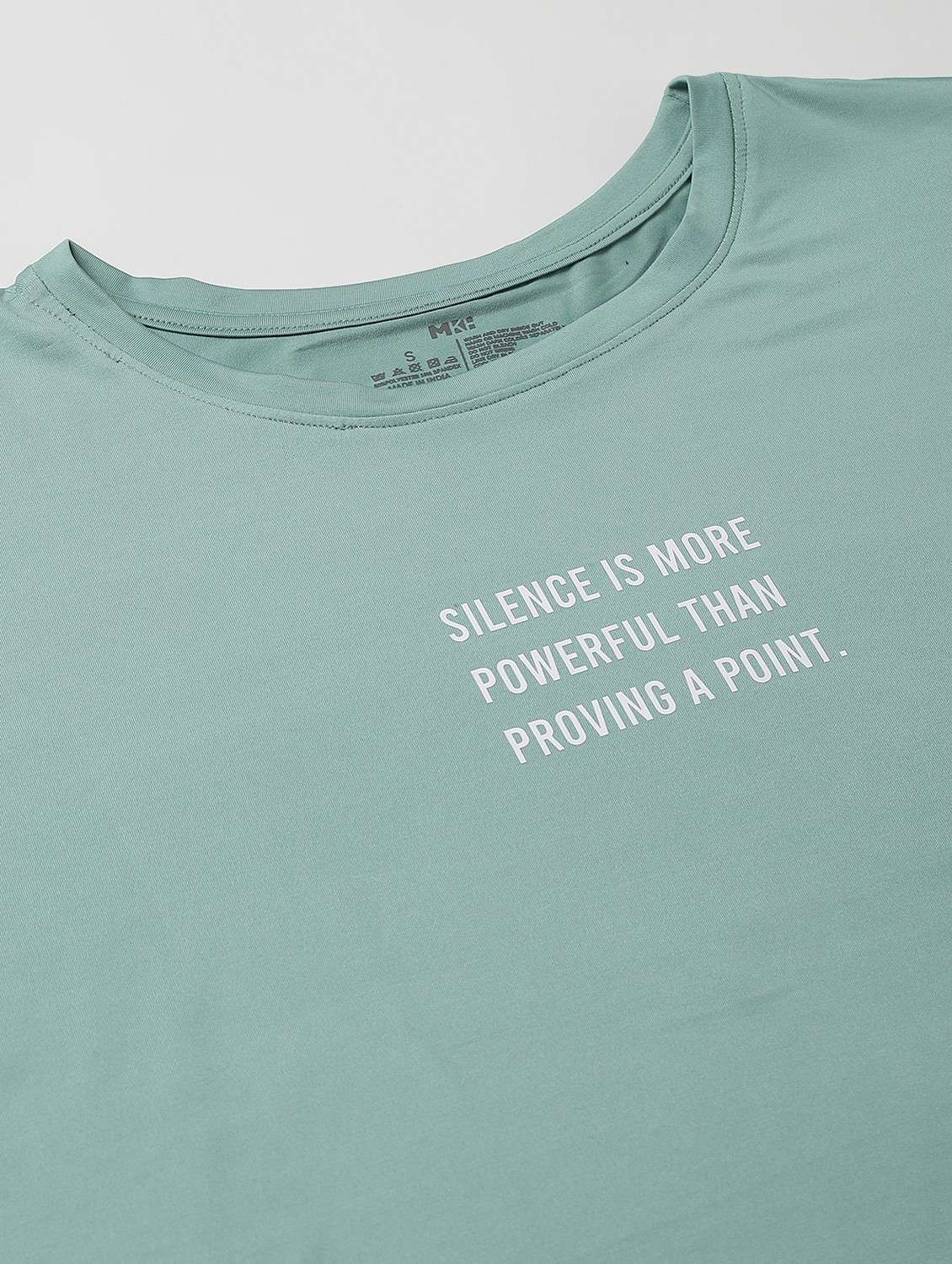 women green typographic round neck t-shirt - 21762602 -  Standard Image - 7