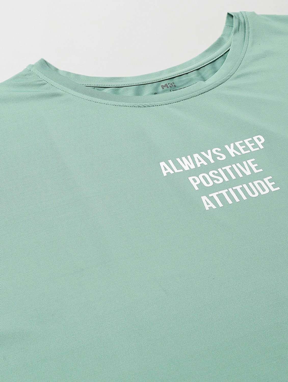 women green typographic round neck t-shirt - 21762605 -  Standard Image - 7