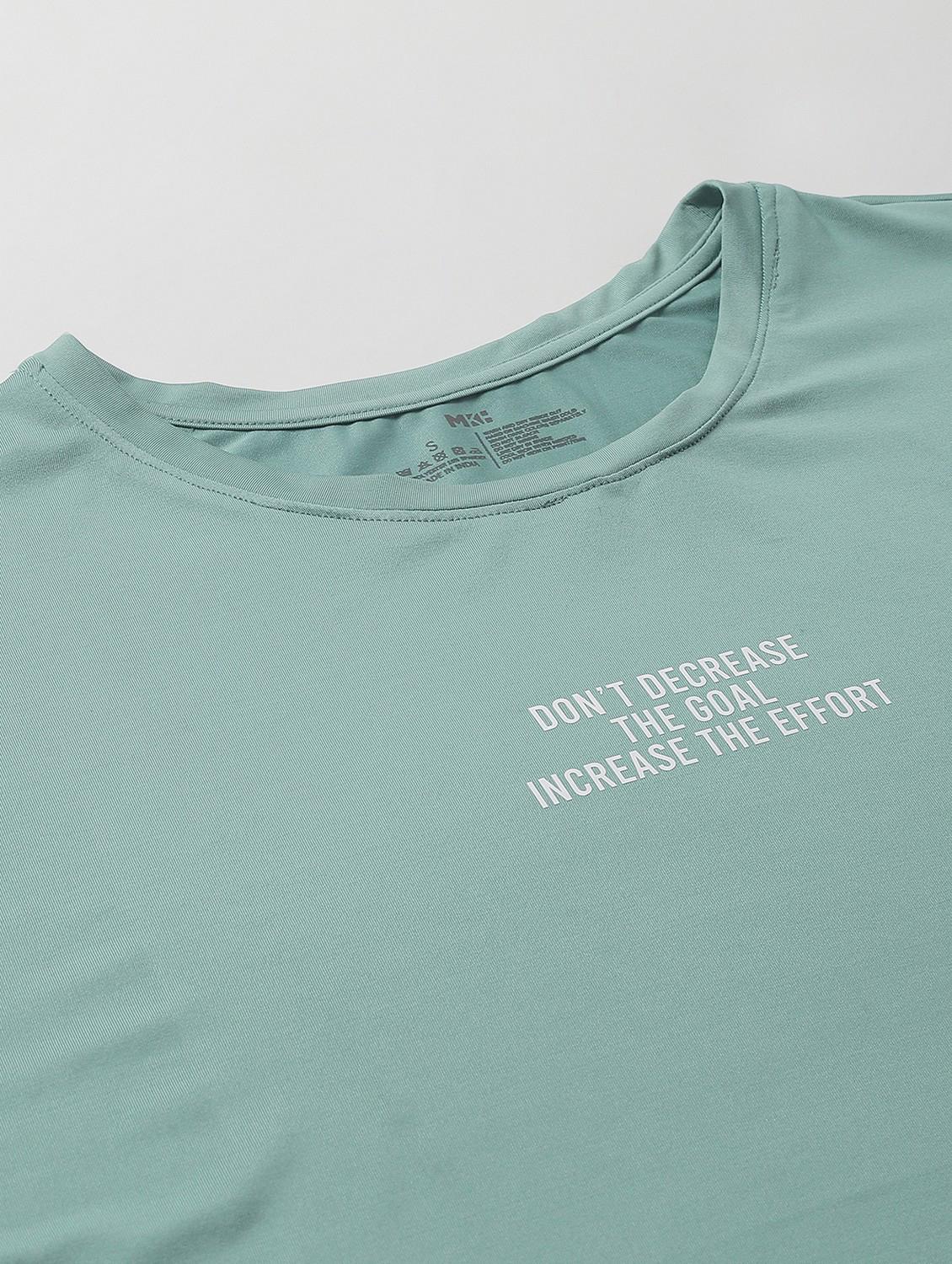 women green typographic round neck t-shirt - 21762611 - Standard Image - 7