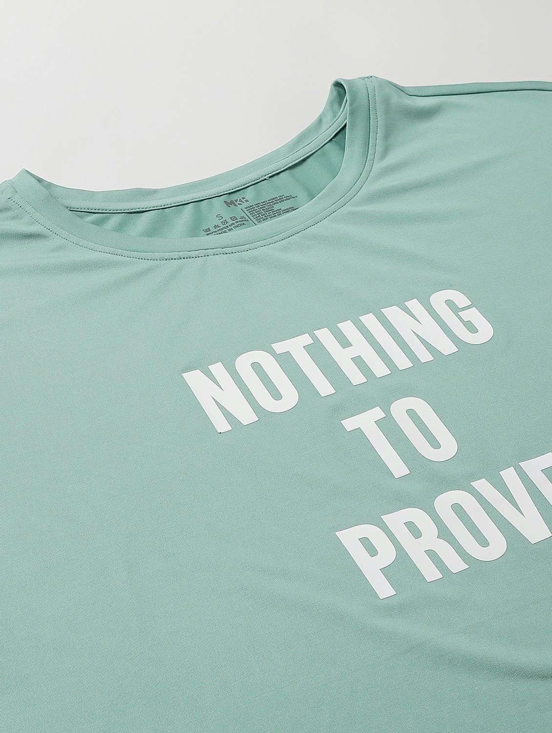 women green typographic round neck t-shirt - 21762614 -  Standard Image - 7