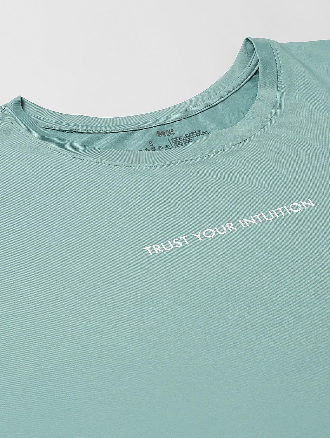 women green typographic round neck t-shirt - 21762617 - Standard Image - 7