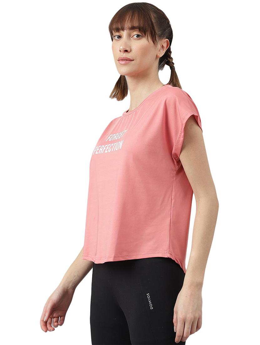 women printed round neck dri-fit t-shirt - 21762658 - Standard Image - 2