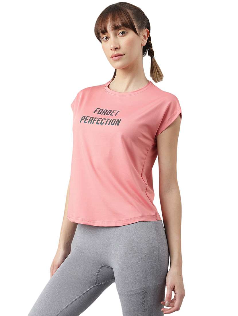 women printed round neck dri-fit sports t-shirt - 21762659 -  Standard Image - 2