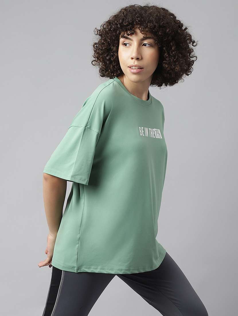 women printed oversized dri-fit sports t-shirt - 21762682 - Standard Image - 2