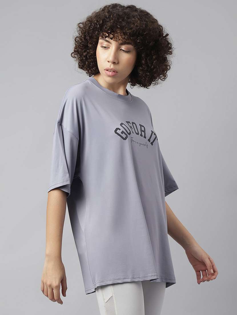 women printed round neck dri-fit t-shirt - 21762686 -  Standard Image - 2