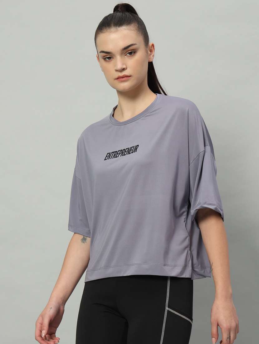 women printed dri-fit boxy sports t-shirt - 21762696 -  Standard Image - 2