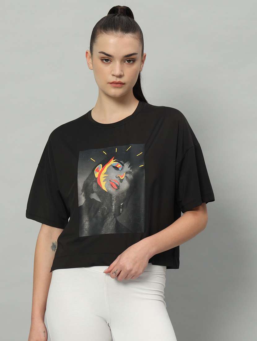 women printed dri-fit sports t-shirt