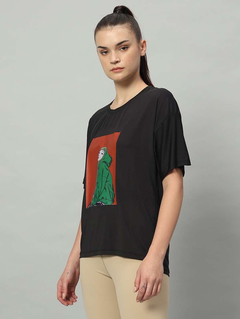 Women Printed Dri-fit Sports T-shirt - 21762813 -  Standard Image - 2