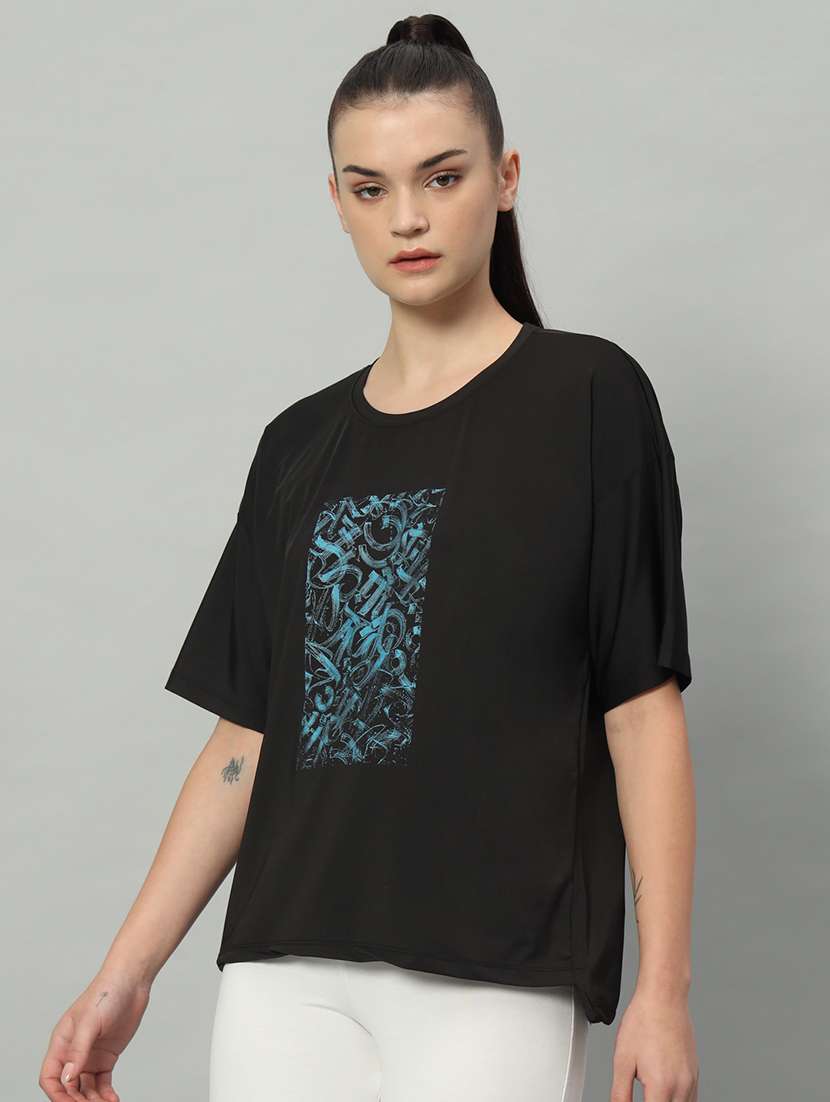 Women Printed Dri-fit Sports T-shirt - 21762814 -  Standard Image - 2