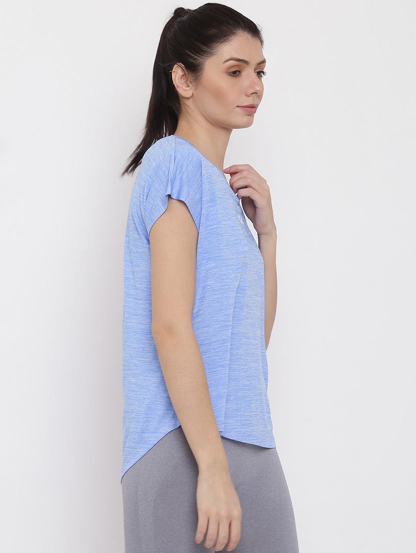 women melange relaxed fit dri-fit t-shirt - 21762857 - Standard Image - 2