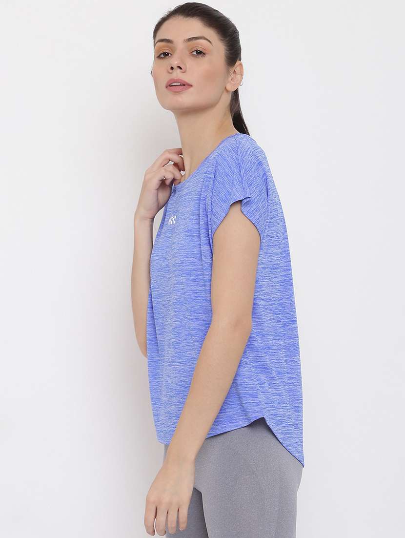 women melange relaxed fit dri-fit t-shirt - 21762860 -  Standard Image - 2