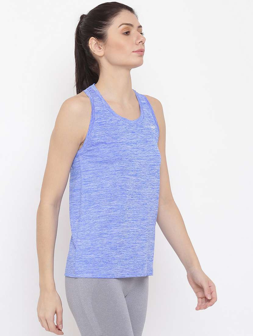 women melange racer back dri-fit t-shirt - 21762870 -  Standard Image - 2