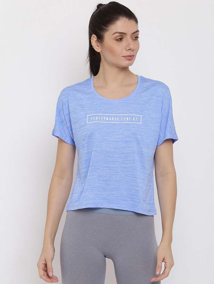 women printed short sleeves sports t-shirt