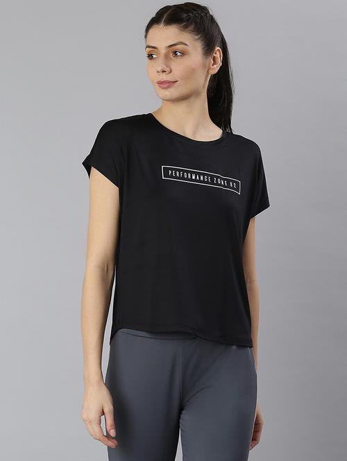 women printed round neck dri-fit sports t-shirt - 21762887 -  Standard Image - 0