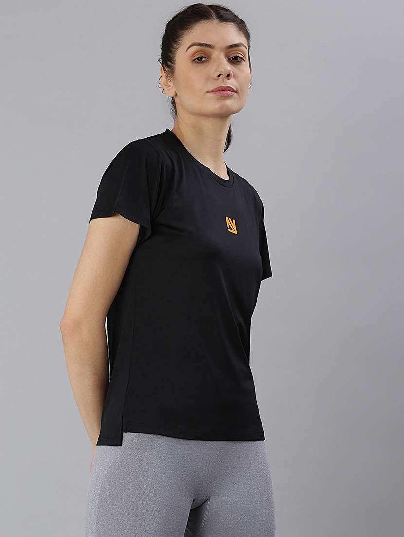 women printed round neck dri-fit sports t-shirt - 21762890 -  Standard Image - 2