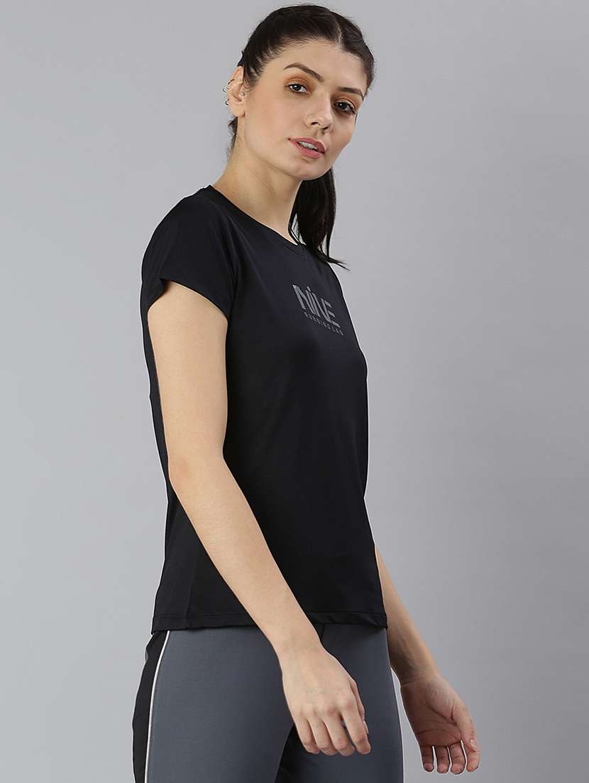 women printed round neck dri-fit sports t-shirt - 21762895 -  Standard Image - 2