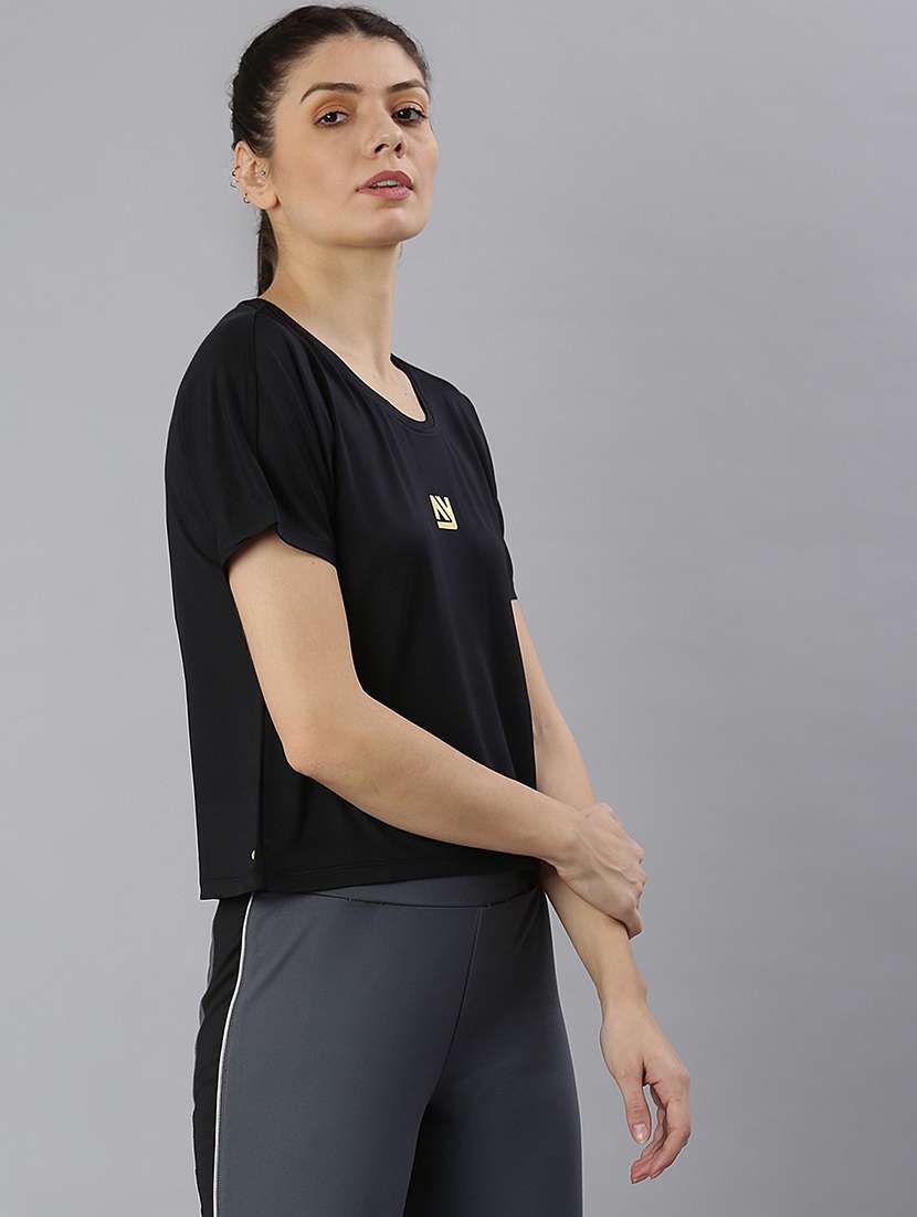 women printed round neck dri-fit sports t-shirt - 21762898 -  Standard Image - 2