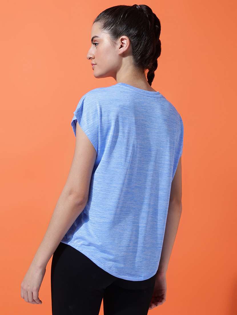 women printed round neck dri fit t-shirt - 21762907 - Standard Image - 2