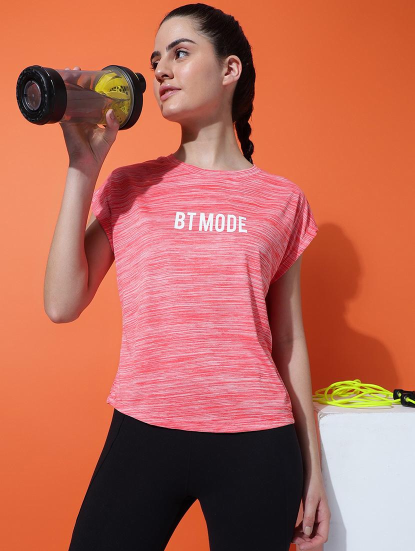 women printed round neck dri-fit t-shirt - 21762919 - Standard Image - 2