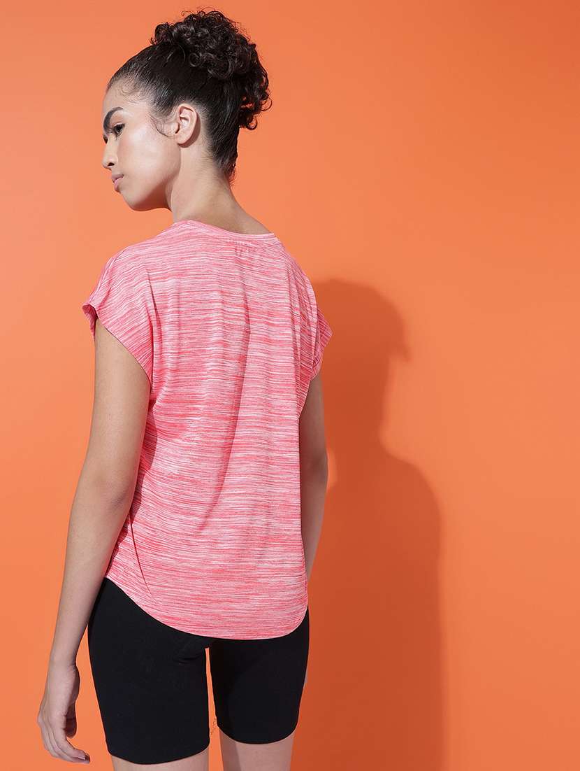 women printed round neck dri-fit t-shirt - 21762921 -  Standard Image - 2