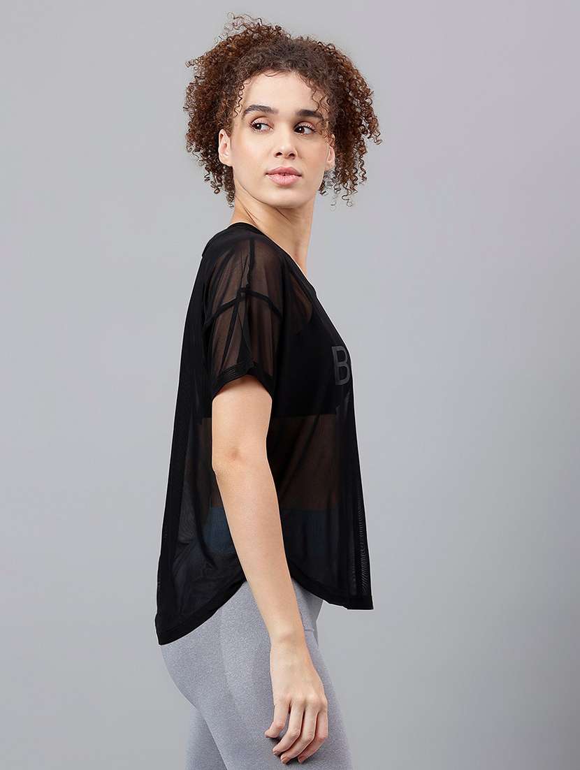 women typography printed relaxed fit dri-fit t-shirt - 21762957 -  Standard Image - 2