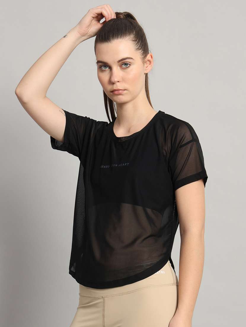 women typography printed relaxed fit dri-fit t-shirt - 21763020 -  Standard Image - 2