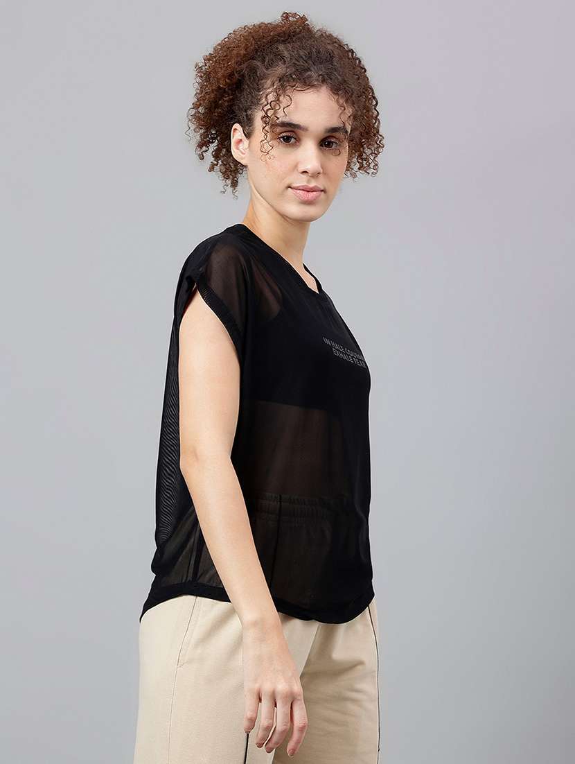 women typography printed relaxed fit dri-fit t-shirt - 21763044 -  Standard Image - 2