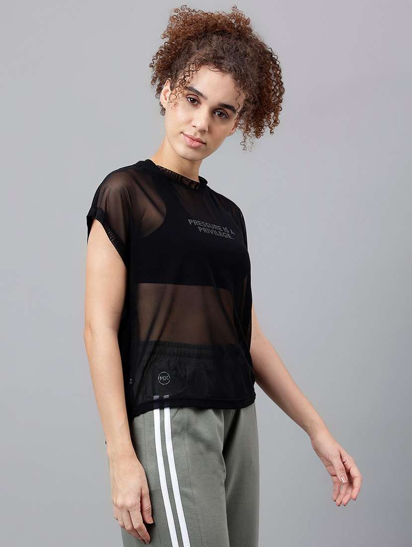 women typography printed relaxed fit dri-fit t-shirt - 21763046 -  Standard Image - 2