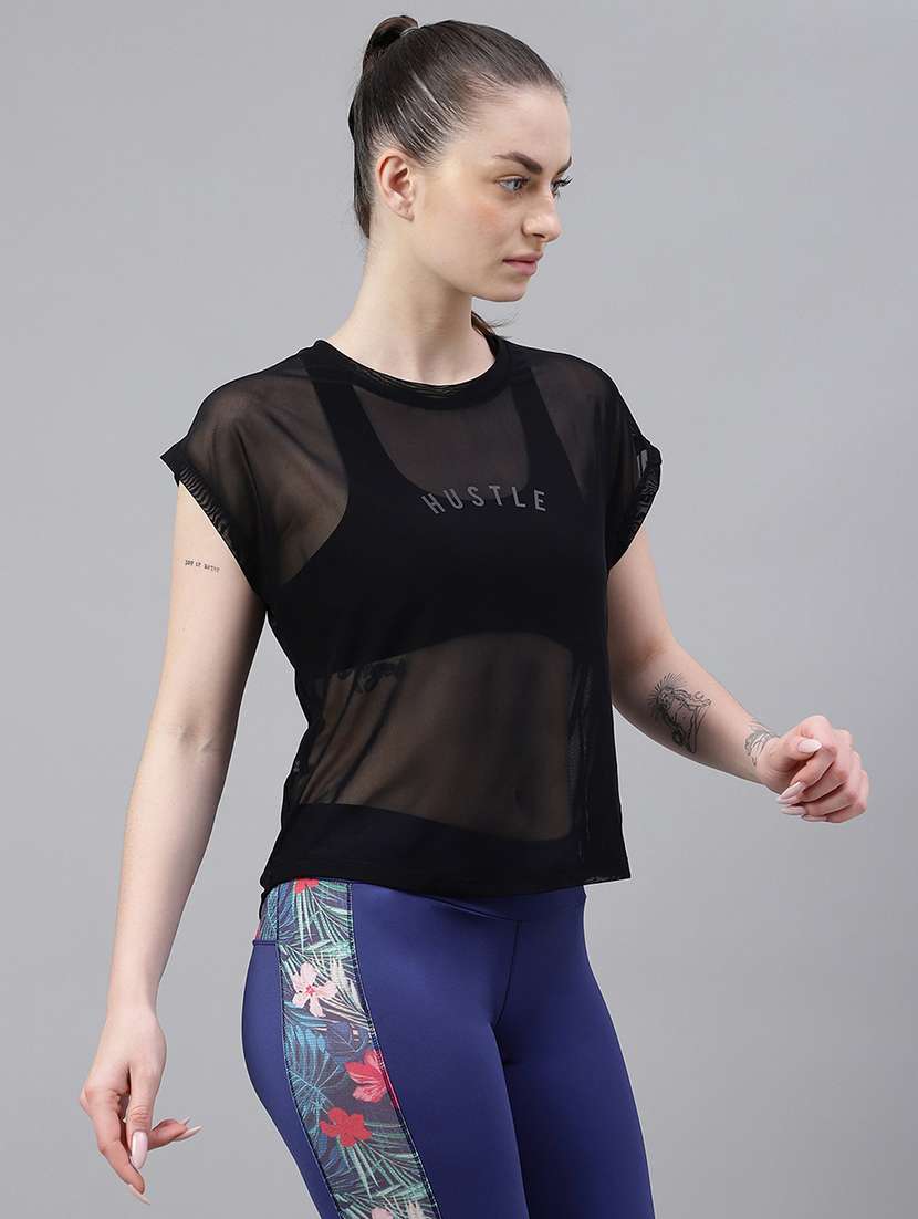 women typography printed relaxed fit dri-fit t-shirt - 21763049 -  Standard Image - 2