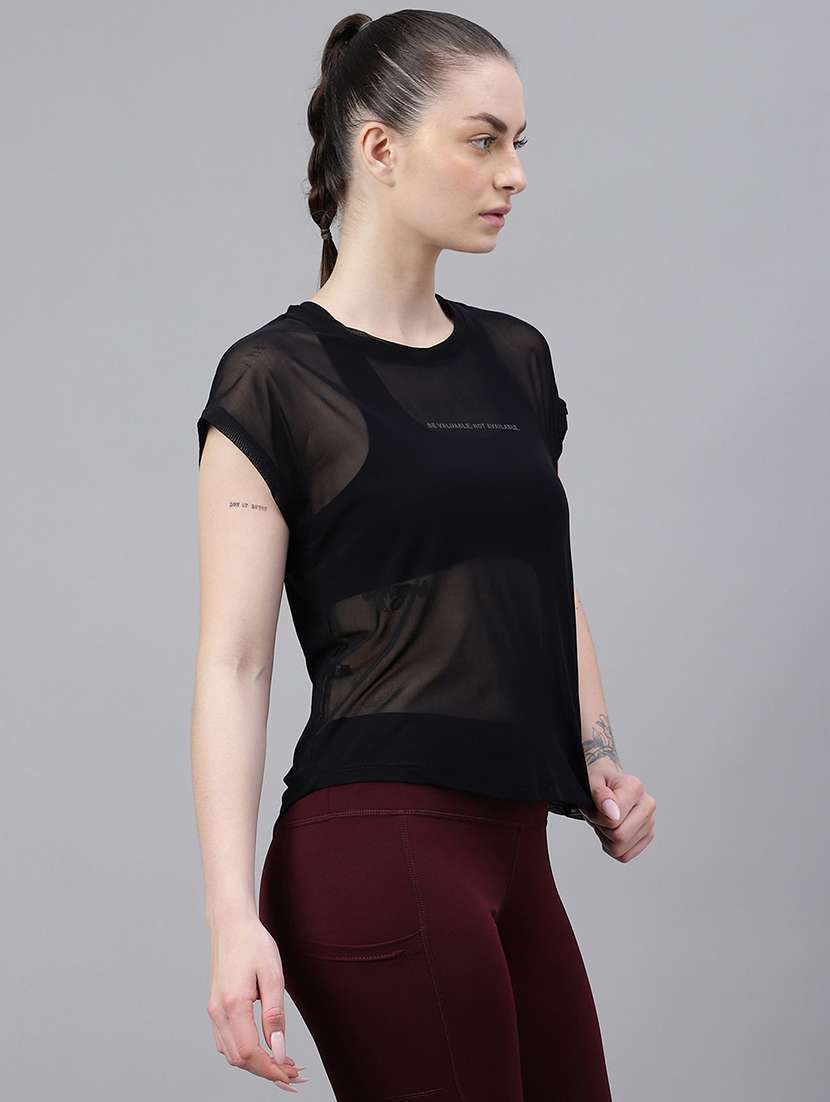 women typography printed relaxed fit dri-fit t-shirt - 21763051 -  Standard Image - 2