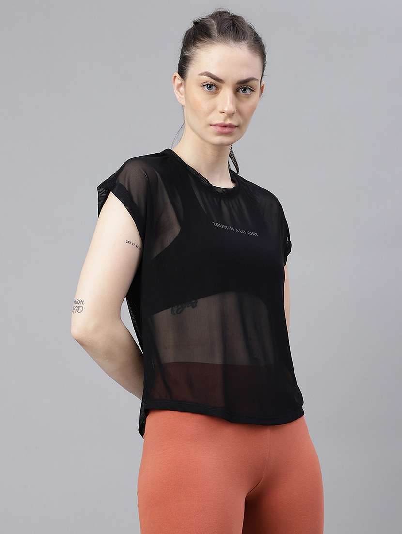 women typography printed relaxed fit dri-fit t-shirt - 21763053 -  Standard Image - 2