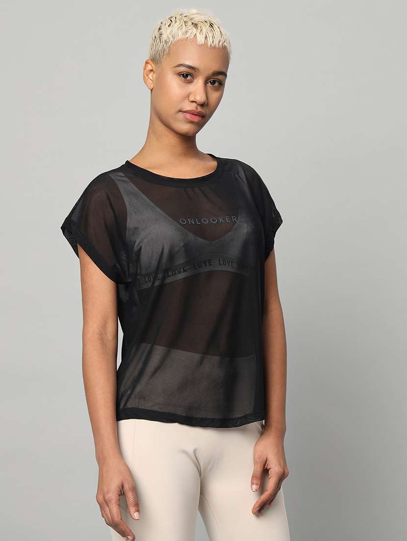 women typography printed relaxed fit dri-fit t-shirt - 21763064 -  Standard Image - 2