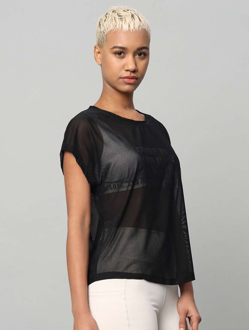 women typography printed relaxed fit dri-fit t-shirt - 21763070 -  Standard Image - 2