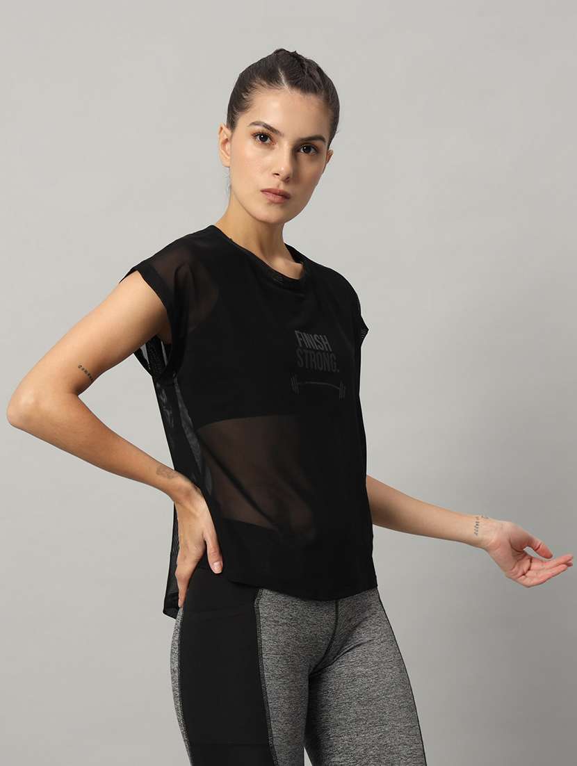 women typography printed relaxed fit dri-fit t-shirt - 21763075 -  Standard Image - 2