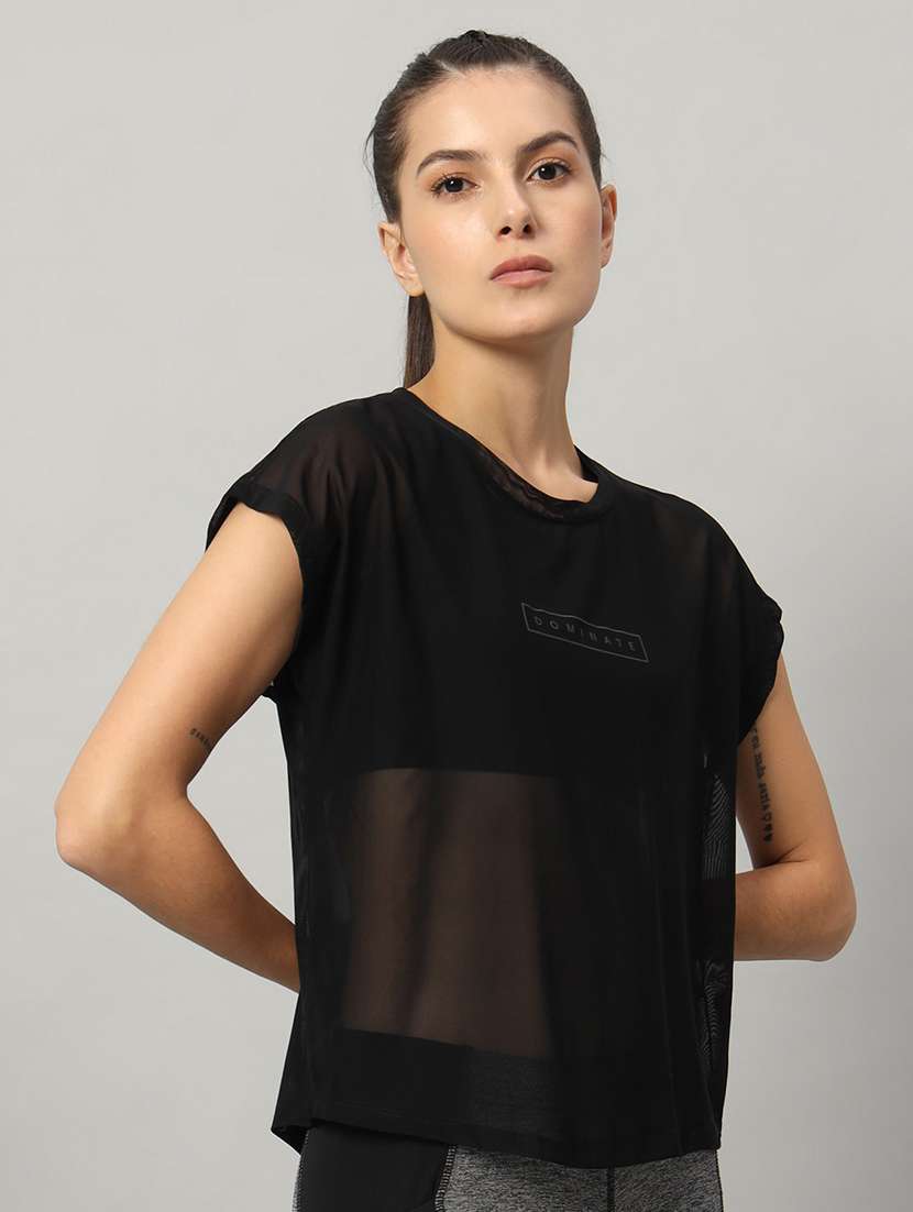 women typography printed relaxed fit dri-fit t-shirt - 21763076 -  Standard Image - 2