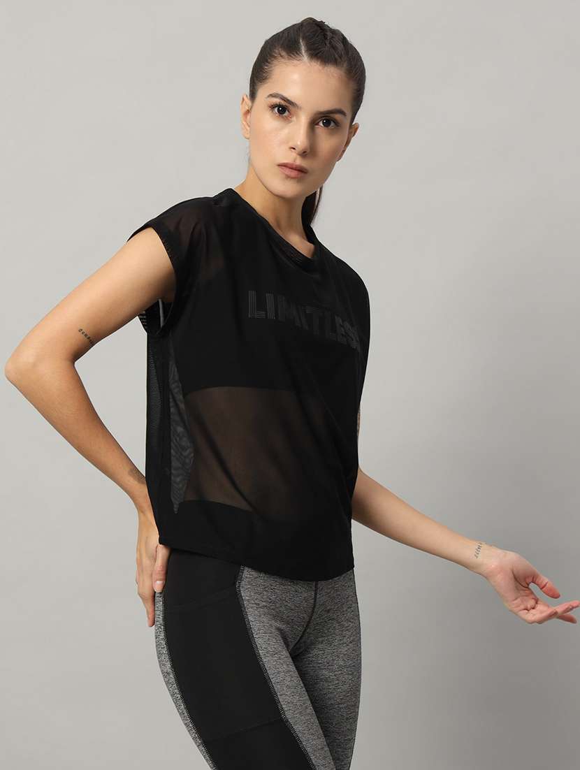 women typography printed relaxed fit dri-fit t-shirt - 21763078 -  Standard Image - 2