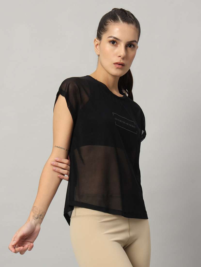 women typography printed relaxed fit dri-fit t-shirt - 21763081 -  Standard Image - 2