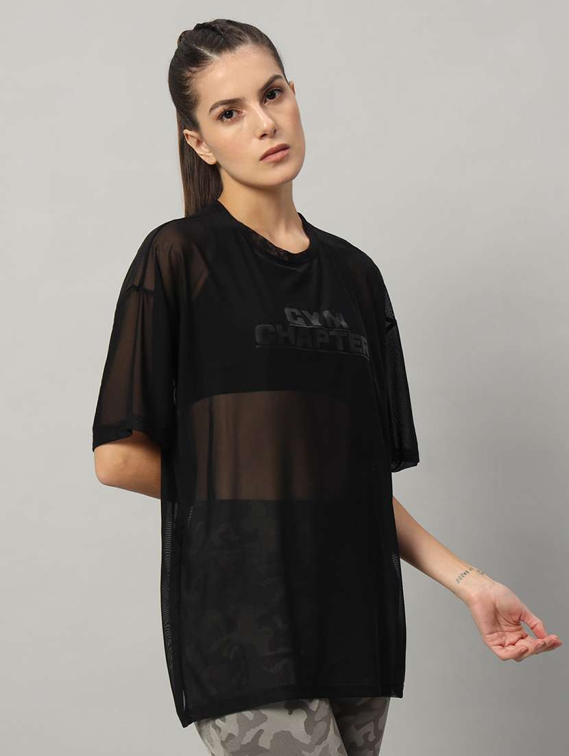 women typography printed relaxed fit dri-fit t-shirt - 21763158 -  Standard Image - 2