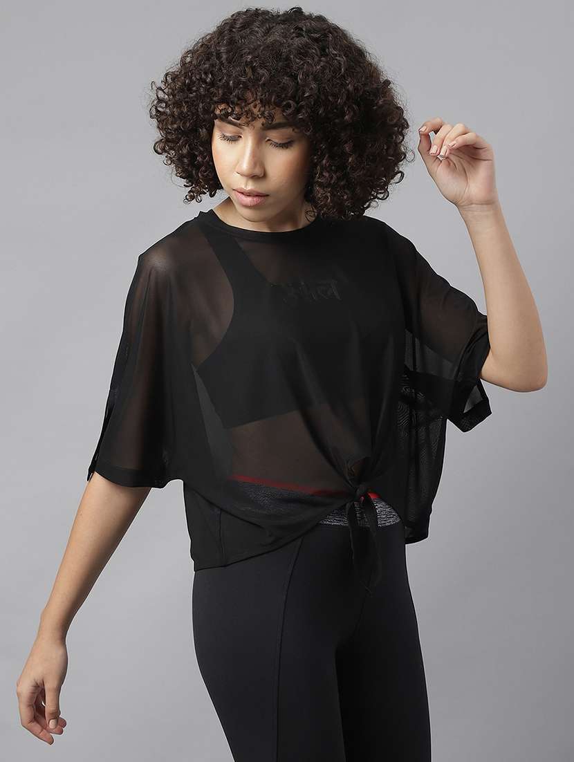 women typography printed relaxed fit dri-fit t-shirt - 21763165 -  Standard Image - 2