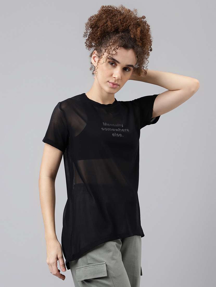 women typography printed relaxed fit dri-fit t-shirt - 21763173 -  Standard Image - 2