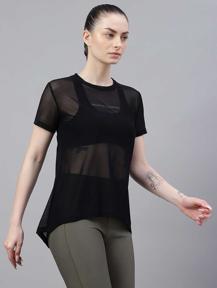 women typography printed relaxed fit dri-fit t-shirt - 21763200 -  Standard Image - 2