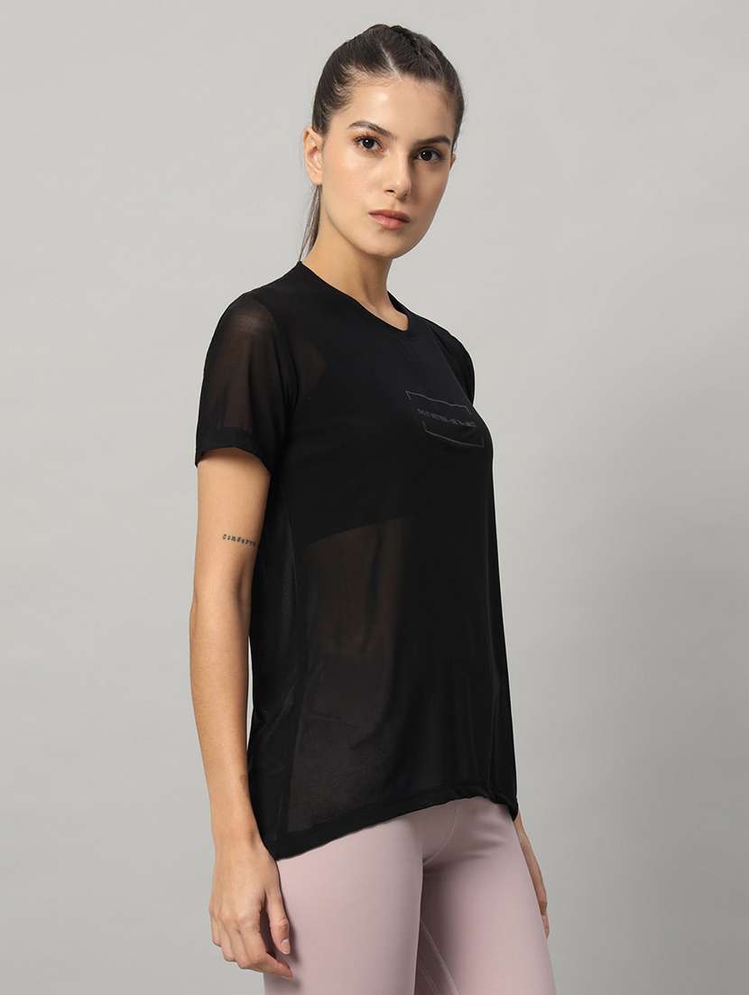 women typography printed relaxed fit dri-fit t-shirt - 21763220 -  Standard Image - 2