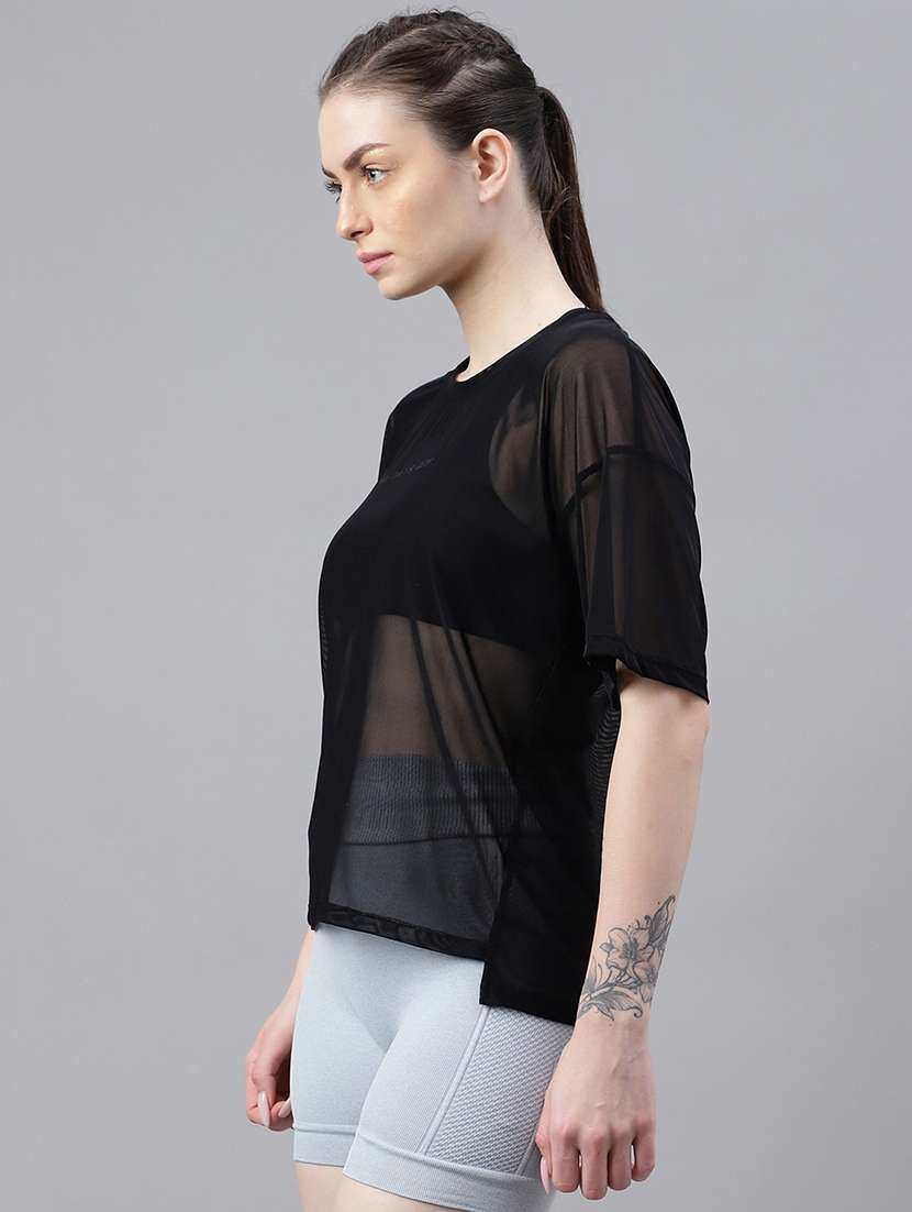 women typography printed relaxed fit dri-fit t-shirt - 21763267 -  Standard Image - 2