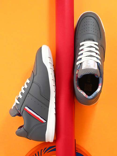 men grey lace up sneaker - 21763305 -  Standard Image - 0